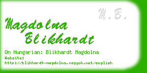 magdolna blikhardt business card